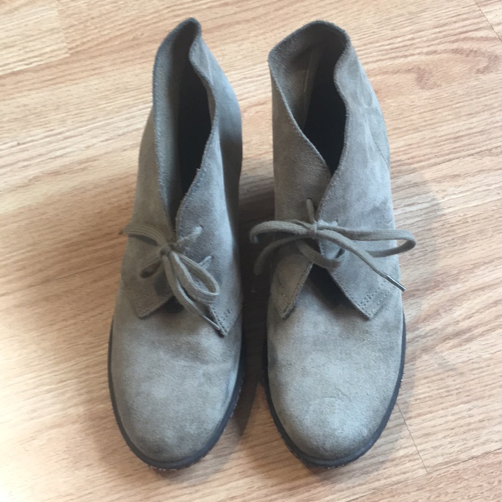 J. Crew Suede Wedge Ankle Boots